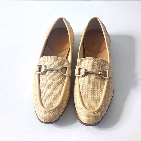 12 Thompson Women's Natural Chain Bit Straw Loafer Size 9 - Picture 3 of 11